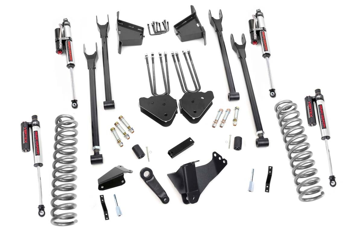 Ford F-350 Super Duty Suspension Lift Kit - Rough Country - 8 Inch Lift | 4 Link | RR Blocks | Vertex - '05-'07